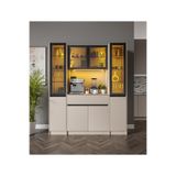 GuneyStore Viona Maxi Kum Beji Komple MDF LED Aydınlatmalı Kahve Köşesi - Ücretsiz Montaj