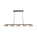 Gunkes 104/5'li Sıralı Krom Füme Camlı Modern Sarkıt Retro Salon Avize