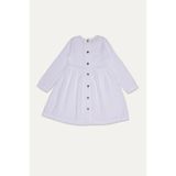 Gunkes 13890839 Yuvarlak Yaka Uzun Kollu Loose Fit Kız Çocuk Müslin Elbise 251Kc1Od