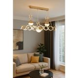 Gunkes 207-- 207 Gold 3' Lü Sarkıt Avize Gd-Cr 80Cm