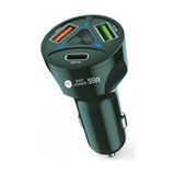 gunkes 3 Çıkışlı destekli Oto Çakmaklık Şarj Aleti Type-C ve USB Çıkışlı 55W - CR10 Leastra 55 watt