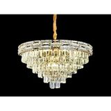 Gunkes 302 Set (40Cm-50Cm-60Cm) Kristal Taşlı Gold Avize