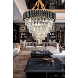 Gunkes 6801 Set {30Cm-40Cm-50Cm-60Cm } Siyah Taşlı Avize