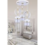 Gunkes 738- 738/ 3'lü Sıralı Siyah Gold Sarkıt Modern Salon Avize