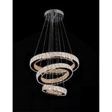 Gunkes 8012/3 Taşlı Sarkıtlı Gold Avize