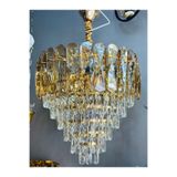 Gunkes 8816 Set(40-50-60Cm) Gd-Cr Kristal Taşlı Gold Avize