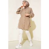 Gunkes Beli İpli Keten Tunik Vizon aPZ81XJkpG