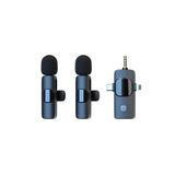 gunkes İkili Kablosuz Yaka Mikrofonu 3.5mm Aux iPhone Type-C PC Tablet Video Kayıt Vlog USB C ve Amfi