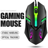 GUNKES X1 Rgb Işıklı Oyuncu Kablolu Gamer Oyuncu Mouse Siyah