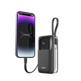 Gunkes XK-PB2039 Ultra Hızlı 20000Mah Güç Bankası | Dahili Kablolar 22.5W Dijital Ekranlı Usb Ve 20W Usb-C Güç Dağıtımı Powerbank
