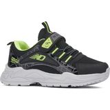 Günlük Çocuk Unisex Sneaker Nefes Alabilen Lastik Bağcıklı Cırt Cırtlı Hafif Esnek Ayakkabı 0013 - Siyah - Sarı