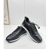 Günlük Erkek Ayakkabı İçi Dışı Hakiki Deri Casual Lastik Bağcıklı Beyaz Tabanlı Comfort Sneaker 5080