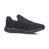 Günlük Erkek Yetişkin Sneaker Büyük Numara 45-50 Spor Ayakkabı Lastik Bağcıklı Nefes Alabilen 110 Siyah - Siyah