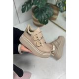 Günlük Kadın Sneaker Cırt Cırtlı Yüksek Topuk Tırtıklı Kaymaz Taban Yürüyüş Spor Ayakkabı 251