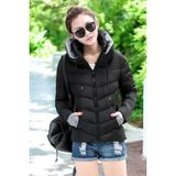 Günlük Kısa Kışlık Şişme Kadın Mont - Siyah - 2XL