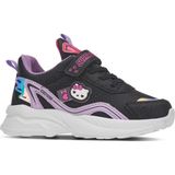 Günlük Kız Çocuk Sneaker Lastik Bağcıklı Hologram Cırtlı Hafif Hello Kitty Ayakkabı 1907 - Siyah - Lila