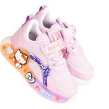 Günlük Kız Çocuk Spor Ayakkabı Hello Kitty Süs Detay Işıklı Taban Lastik Bağcık Sneaker 120 - Lila