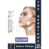 Günlük Kullanım Suya Dayanıklı Ipli Yüz Kaş Göz Vücut Gıdı Gerdirme Bantı 3'lü Özel Set 40 Adet