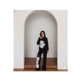 Günlük Moda Kadın Tesettür Triko Tunik ve Bol Paça Pantolon Alt Üst Takım