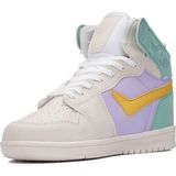Günlük Sneaker Bağcıklı Hafif Yumuşak Kaymaz Taban Bilekli Basketbol Ayakkabı 8070 - Beyaz - Yeşil