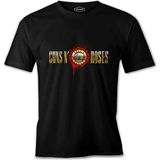 Guns N Roses Baskili Siyah Erkek Tisort