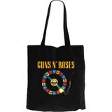 Guns N Roses Plak Siyah Kanvas Bez Çanta - 35x40cm