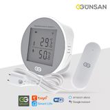 Günsan Akıllı Wifi Sıcaklık & Nem Sensörü + Akıllı Wifi Su Kaçağı Dedektörü (Kablolu) Tuya & Smart Life Uyumlu