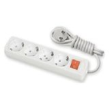 Günsan Elektrik 01351110-305410 Dörtlü Çocuk Korumalı Topraklı Anahtarlı Priz