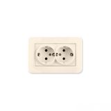 Günsan Elektrik 01371200-100150 Radius İkili Krem Topraklı Priz