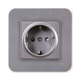 Günsan Elektrik 01371500-100116 Radius Çocuk Korumalı Gümüş Topraklı Priz