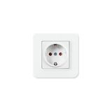 Günsan Elektrik 01379300-100138 Radius Çocuk Korumalı Kapaklı Fildişi Beyazı Topraklı Priz