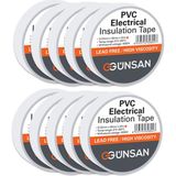 Günsan Elektrik 10 Adet Günsan Elektrik Beyaz Izole Bant 0.13X18MMX10M