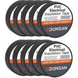 Günsan Elektrik 10 Adet Günsan Elektrik Siyah Izole Bant 0.13X18MMX10M
