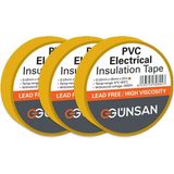 Günsan Elektrik 3 Adet Günsan Elektrik Sarı Izole Bant 0.13X18MMX10M