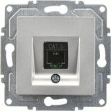 Günsan Elektrik Eqona Tekli Data Prizi RJ45 Cat6 Gümüş Mekanizma