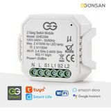 Günsan Elektrik Günsan Akıllı Wifi Nötrlü Komütatör Röle 2 Kanal (Ikili Anahtar Modülü) Tuya & Smart Life Uyumlu