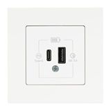 Günsan Elektrik Gunsan Eqona Beyaz Şarj Prizi 20w Qc3.0 Pd Type-c + Usb Çift Çıkışlı