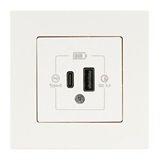 Günsan Elektrik Günsan Eqona Fildişi Beyaz Şarj Prizi 20w Qc3.0 Pd Type-c + Usb Çift Çıkışlı