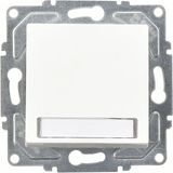 Günsan Elektrik Günsan Eqona Radius Neoline Işıklı Etiketli Zil Butonu, 12V (Klipsli), Beyaz (Mekanizma + Tuşkapak)