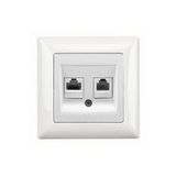 Günsan Elektrik Günsan Visage Beyaz Data + Nümeris Telefon Prizi (RJ45 Cat6 + Cat3)