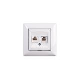 Günsan Elektrik Günsan Vısage Beyaz Data+Nümeris Priz (Cat6-Cat3) (Mkz)