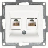 Günsan Elektrik Günsan Vısage Beyaz Data+Numerıs Prizi Rj45 Cat5+Cat3