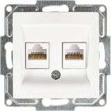 Günsan Elektrik Günsan Vısage Beyaz İkili Data Prizi 2Xrj45 Cat6