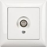 Günsan Elektrik Visage Beyaz Tekli F Uydu Prizi Eko + Çerçeve