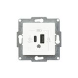 Günsan Eqona Beyaz Şarj Prizi 20W QC3.0 PD Type-C + USB Çift Çıkışlı Mekanizma