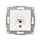 Günsan Eqona Radius Neoline RJ45 Cat6 Beyaz Mekanizma + Tuşkapak Tekli Data Prizi