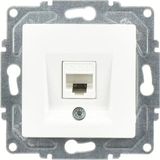 Gunsan Eqona Radius Neoline Tekli Data Prizi (RJ45 Cat6), Beyaz (Mekanizma + Tuşkapak)