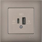 Gunsan Günsan Eqona Mocha Şarj Prizi 20W Qc3.0 Pd Type-C + USB Çift Çıkışlı - 1 Adet - Çok Renkli