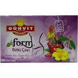 Günvit Form Karışık Bitki Çayı 20 Süzen Poşet Siyah Çay Aromalı Türkiye Menşeli
