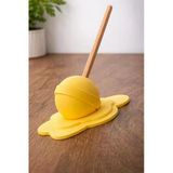 Günyan Store Eriyen Lolipop Şeker Tasarımlı Sarı Kalem Standı, Kalem Tutucu